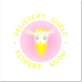 With Text Version - Believer's World Resident Woow Posters and Art